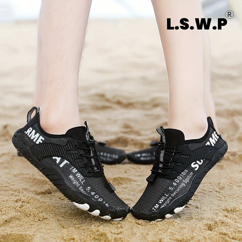 Men's Wading Shoes, Anti-Slip, Breathable Knit Mesh Indoor Yoga Shoes, Wide Toe Box