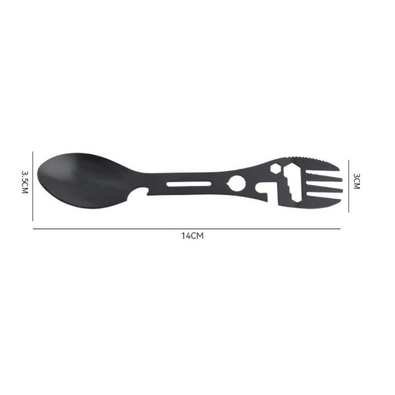New 10-In-1 Multifunctional Outdoor Camping Survival Spork Kitchen Multifunctional Wrench Bottle Opener Spoon