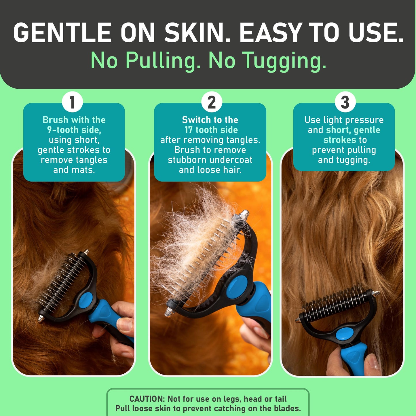 Ajaxfit™ Professional Double-Sided Pet Grooming Rake ✨ Undercoat Deshedding Tool for Dogs & Cats 🐶🐱