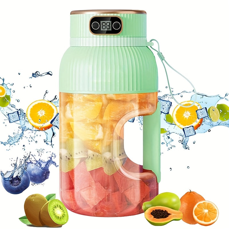 Fruit Juicer, Portable Multifunctional Drink Cup, Upgraded 10-Blade Large Capacity Portable Juicer, Multifunctional Juicer Blender Suitable for Vegetables, Fruits, And Smoothies, Rechargeable Juicer, Suitable for Sports, Travel