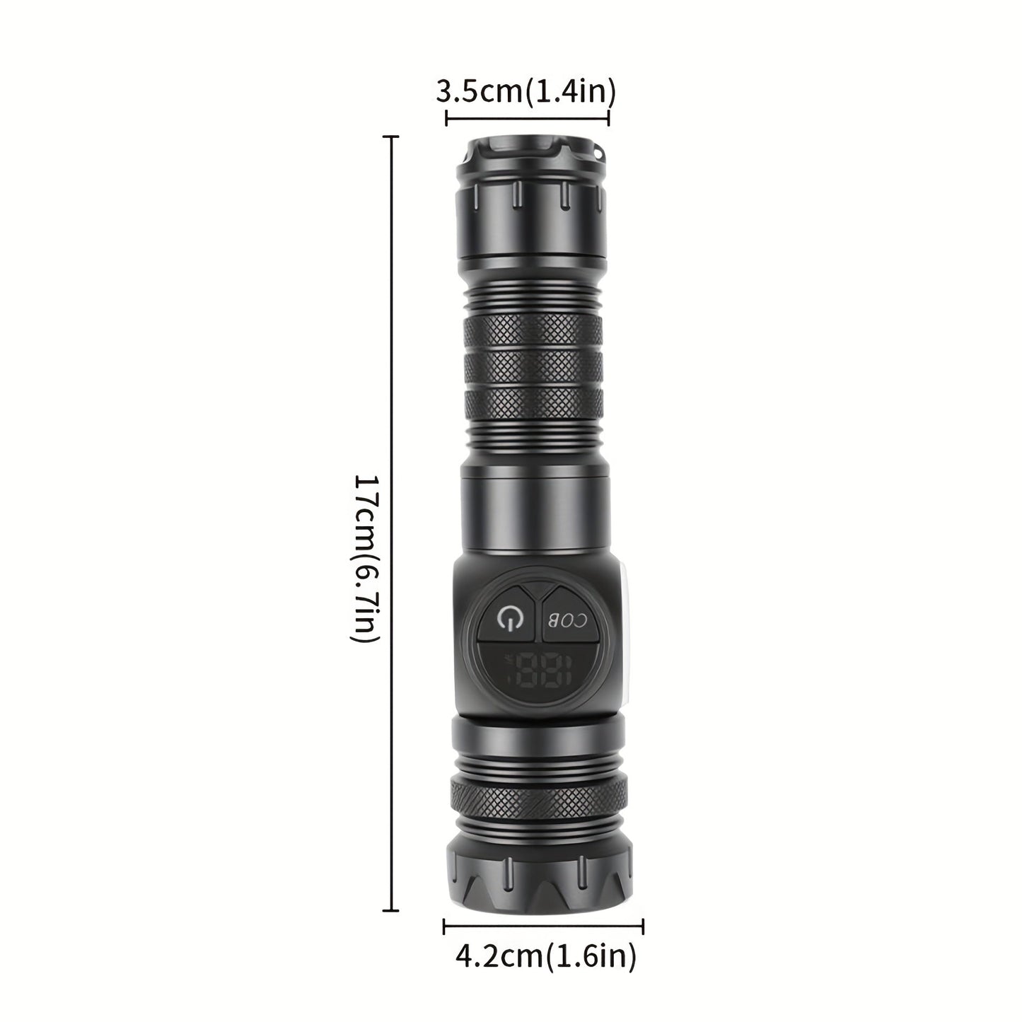 Multifunctional Rechargeable Flashlight with an Exquisite Case, Featuring Powerful Burst Brightness and Telescopic Zoom, Ultra-long Outdoor Battery Life, Work Light, Magnetic Repair Light, and Multifunctional Side Light. Suitable for Home