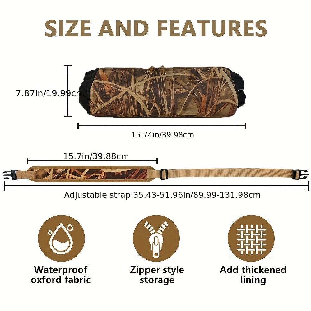 AYAMAYA Tactical Hand Warmer Pouch - Camo Hunting Hand Warmer with Adjustable Waist/Shoulder Strap, 600D Oxford & PVC Coating, Portable -Free Warmth for Outdoor Survival, Hiking, Camping, Hunting (Fits Waist Up to 51.96")
