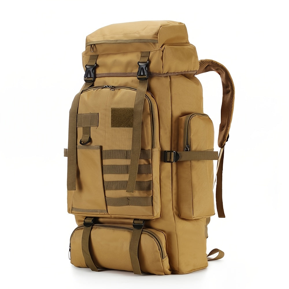 21.13gal Large Tactical Backpack For Men, Heavy Duty Hiking Camping Rucksack With MOLLE System, Durable Outdoor Travel Daypack For Hunting & Trekking