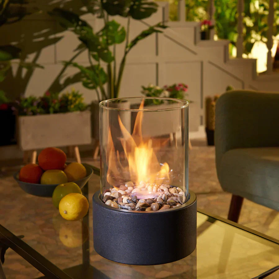 FlameAura | Chimenea de mesa de bioetanol – Llama sin humo y diseño moderno
