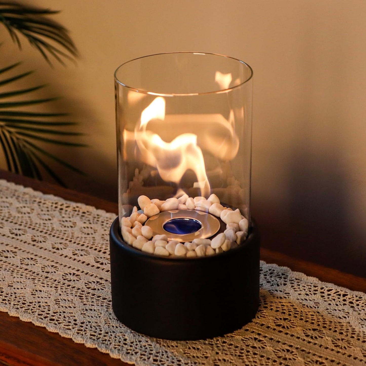 FlameAura | Chimenea de mesa de bioetanol – Llama sin humo y diseño moderno