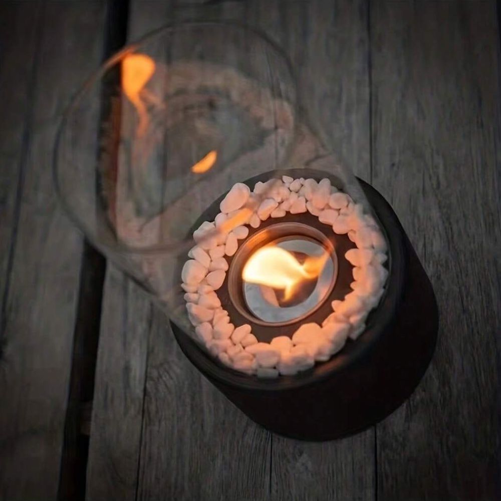 FlameAura | Chimenea de mesa de bioetanol – Llama sin humo y diseño moderno