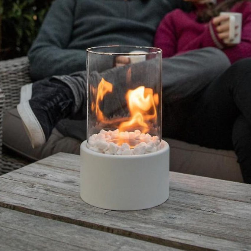 FlameAura | Chimenea de mesa de bioetanol – Llama sin humo y diseño moderno
