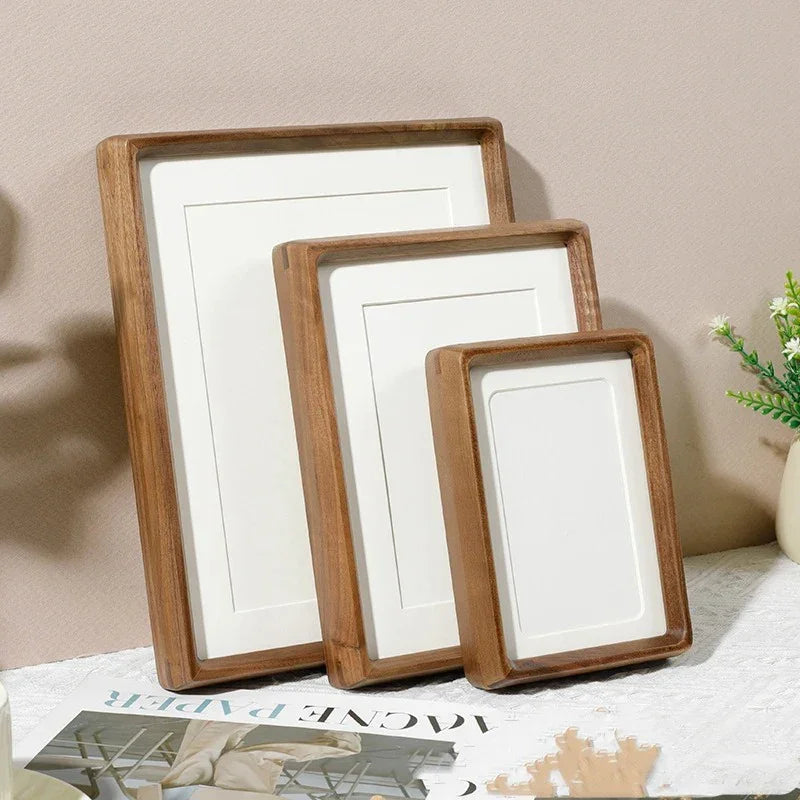 Houten Fotolijst met Afgeronde Hoeken en Acryl Voorplaat voor Tafelopstelling