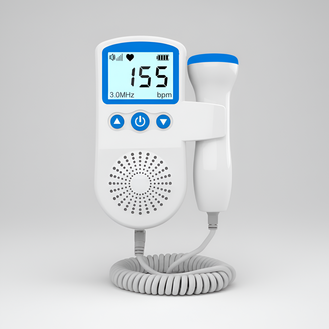 Baby Heartbeat Monitor - Backlit LCD Screen | Pregnancy Heartbeat Monitor | Real-Time Audio Output | Fetal Heart Rate Monitoring at Home