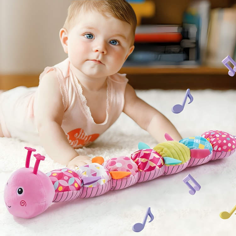 Baby Sensory Plush Musical Caterpillar Toy – Soft and Colorful | Engaging Sounds | Supports Developmental Skills | Ideal for Infants