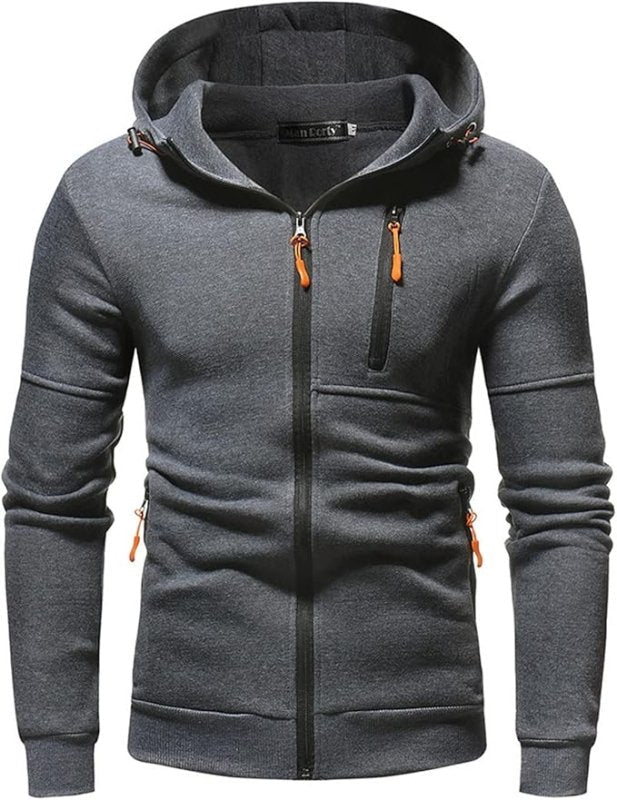 The Southern Atelier - Full-Zip Hoodie with Fleece Lining and Pockets for Workouts and Everyday Wear